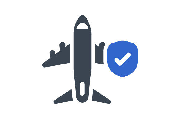 Airplane Insurance Icon Graphics