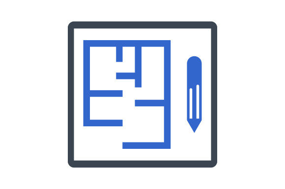 Architect Design Plan Icon: Graphics and Icons for Modern Branding