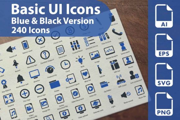 Basic UI Icon Set: Graphics and Icons for Real Publishing