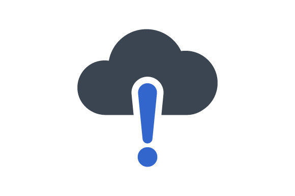 Cloud Alert Icon: Graphics and Icons for Editorial Design