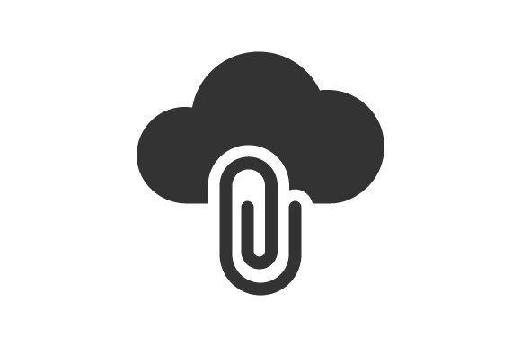 Cloud Attachment Icon: Graphics and Icons for Local Business