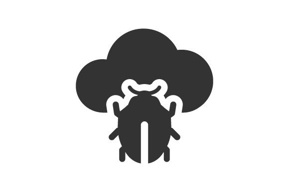 Cloud Bug Icon: Graphics and Icons for Creative Design