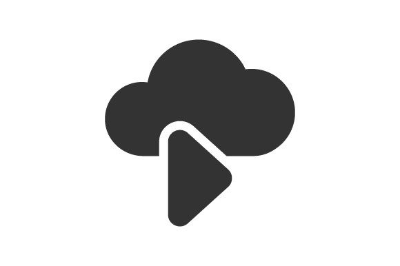 Cloud Play Icon: Graphics and Icons for Modern Design
