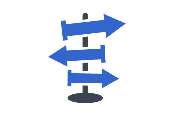Direction, Way Icon Graphics and Icons