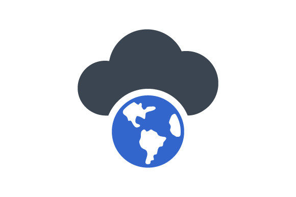 Global Cloud Icon: Graphics and Icons for Creative Design