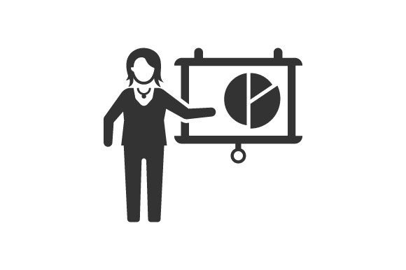 Pie Chart Presentation Icon for Graphics and Icons